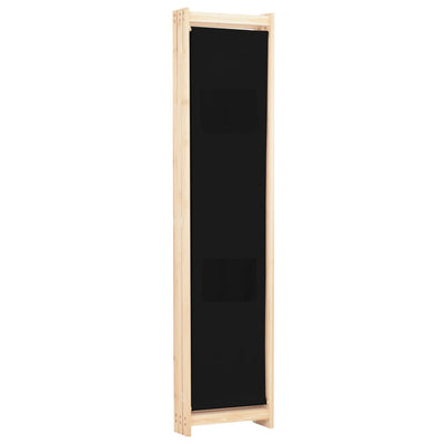 vidaXL 3-Panel Room Divider Black 120x170x4 cm Fabric