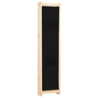 vidaXL 4-Panel Room Divider Black 160x170x4 cm Fabric