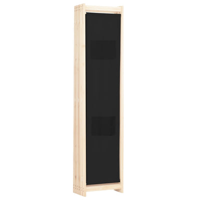 vidaXL 6-Panel Room Divider Black 240x170x4 cm Fabric