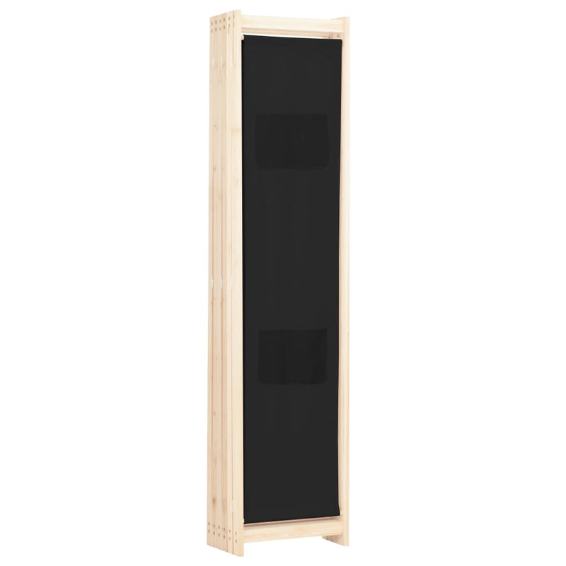 vidaXL 6-Panel Room Divider Black 240x170x4 cm Fabric