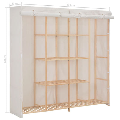 vidaXL Wardrobe Grey 200x40x170 cm Fabric