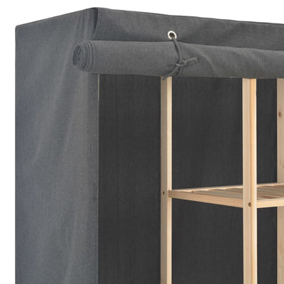 vidaXL Wardrobe Grey 200x40x170 cm Fabric