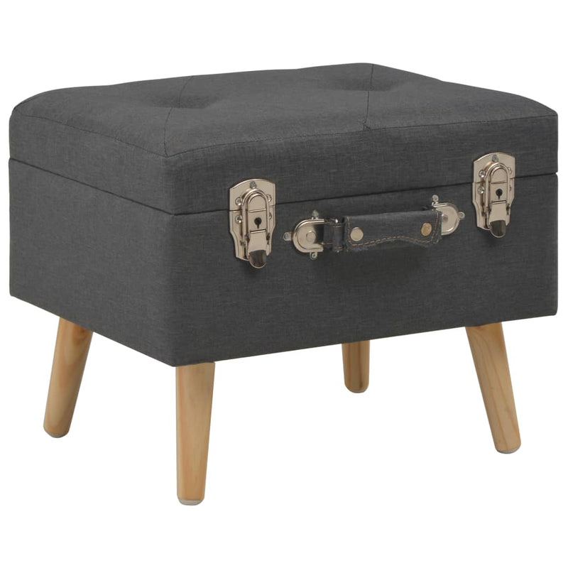 vidaXL Storage Stool 40 cm Dark Grey Fabric
