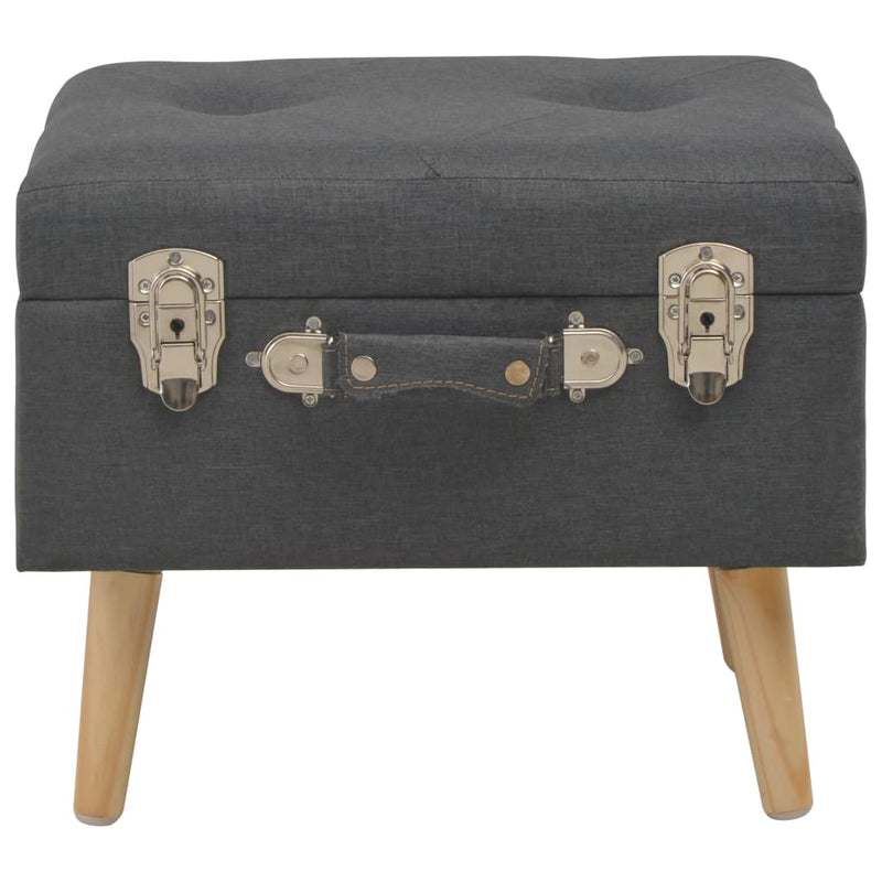 vidaXL Storage Stool 40 cm Dark Grey Fabric