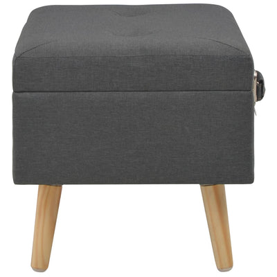 vidaXL Storage Stool 40 cm Dark Grey Fabric