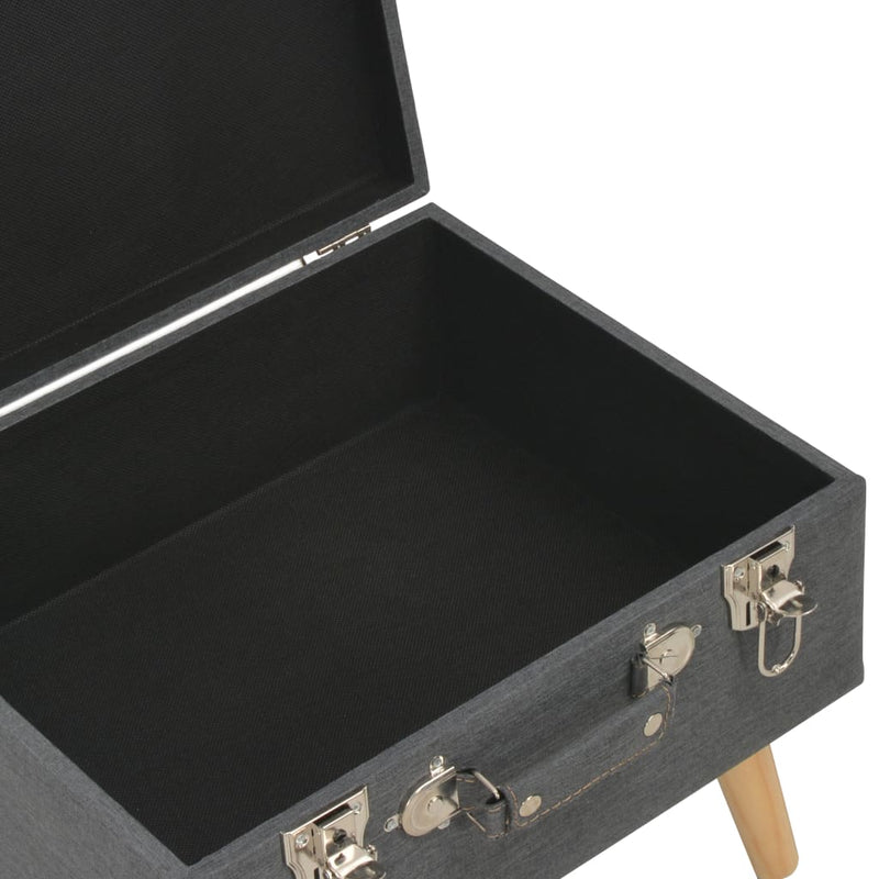 vidaXL Storage Stool 40 cm Dark Grey Fabric