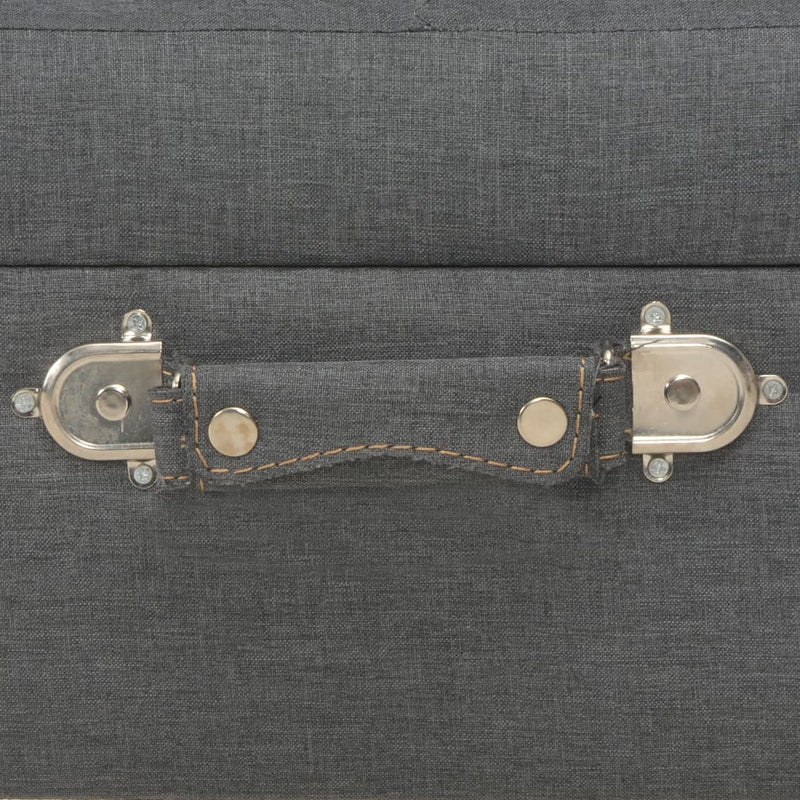 vidaXL Storage Stool 40 cm Dark Grey Fabric