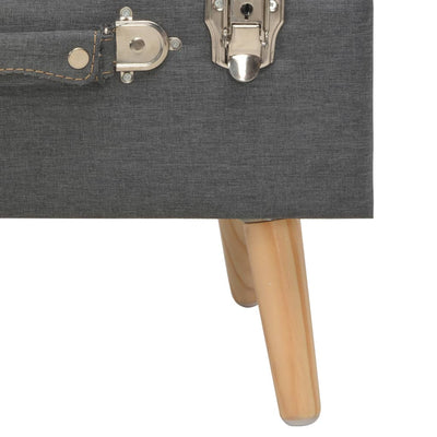 vidaXL Storage Stool 40 cm Dark Grey Fabric