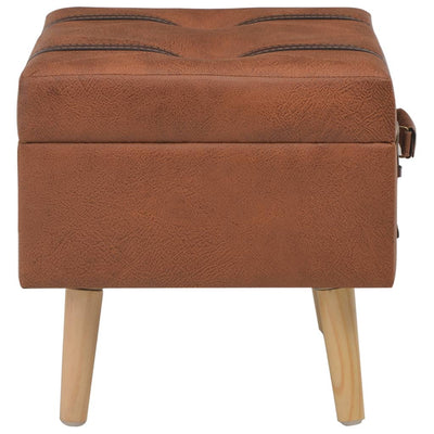 vidaXL Storage Stool 40 cm Brown Faux Leather
