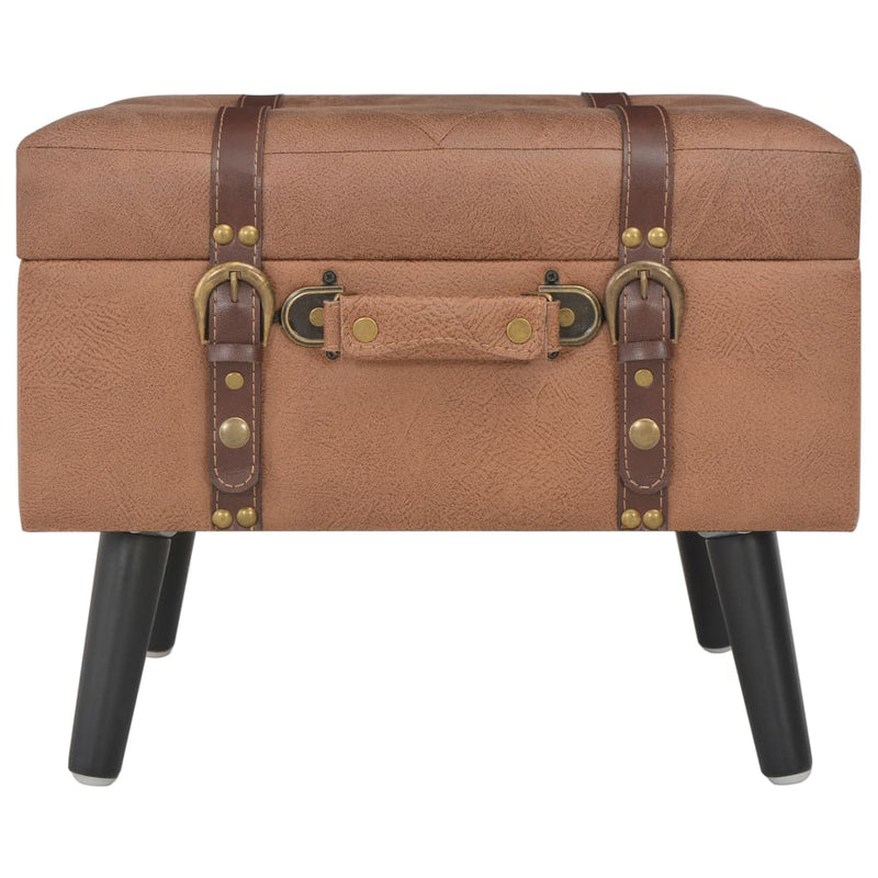 vidaXL Storage Stool 40 cm Brown Faux Leather