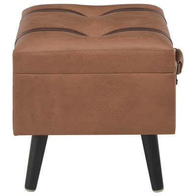 vidaXL Storage Stool 40 cm Brown Faux Leather