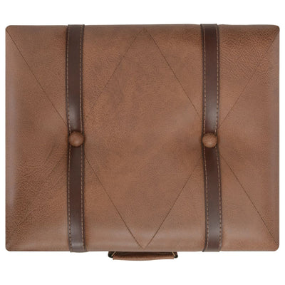 vidaXL Storage Stool 40 cm Brown Faux Leather