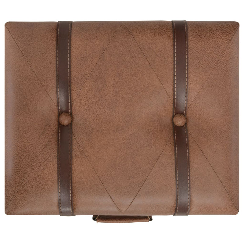 vidaXL Storage Stool 40 cm Brown Faux Leather