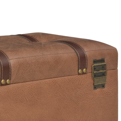 vidaXL Storage Stool 40 cm Brown Faux Leather