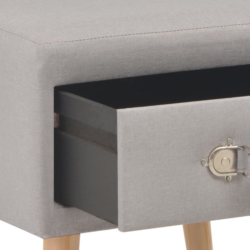 vidaXL Bedside Cabinet Dark Grey 40x35x40 cm Fabric