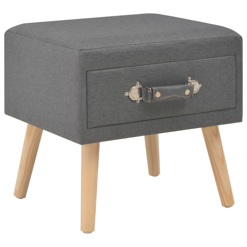 vidaXL Bedside Cabinet Dark Grey 40x35x40 cm Fabric