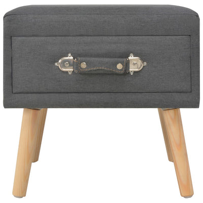 vidaXL Bedside Cabinet Dark Grey 40x35x40 cm Fabric
