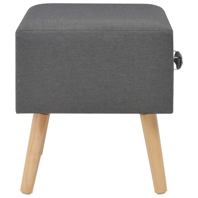 vidaXL Bedside Cabinet Dark Grey 40x35x40 cm Fabric