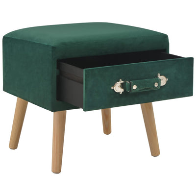 vidaXL Bedside Cabinet Green 40x35x40 cm Velvet