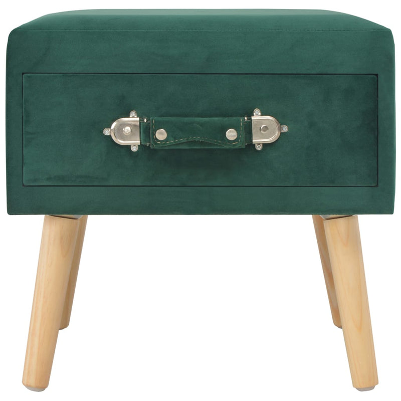 vidaXL Bedside Cabinet Green 40x35x40 cm Velvet
