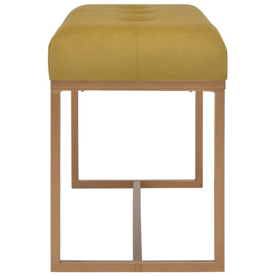 vidaXL Bench 80 cm Mustard Velvet