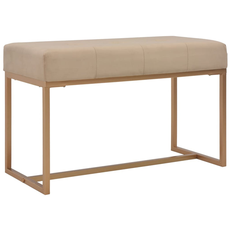 vidaXL Bench 80 cm Beige Velvet