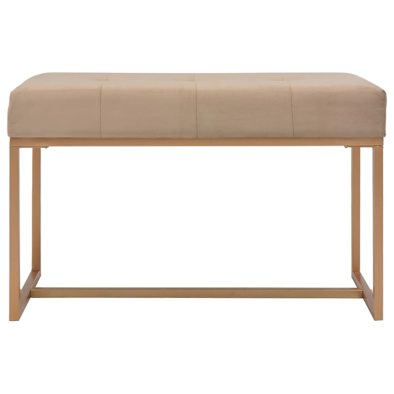 vidaXL Bench 80 cm Beige Velvet