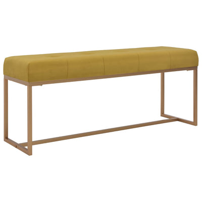 vidaXL Bench 80 cm Mustard Velvet