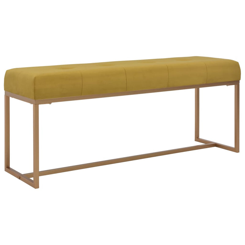 vidaXL Bench 80 cm Mustard Velvet