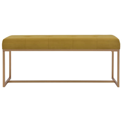 vidaXL Bench 80 cm Mustard Velvet