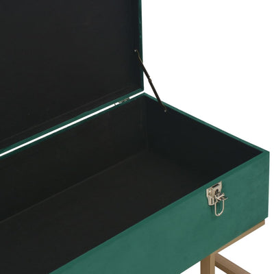 vidaXL Bench with Storage Compartment 105 cm Green Velvet