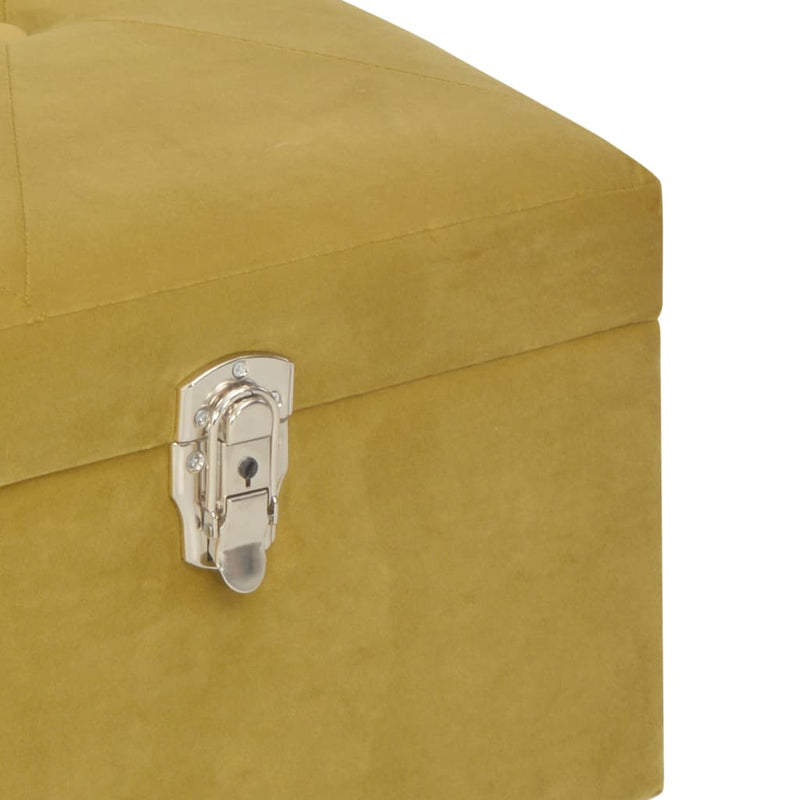vidaXL Bench with Storage Compartment 105 cm Mustard Velvet