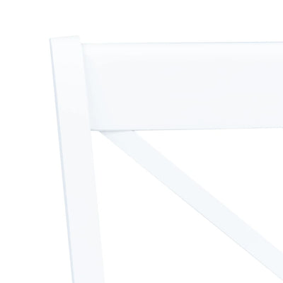 vidaXL Dining Chairs 4 pcs White Solid Rubber Wood
