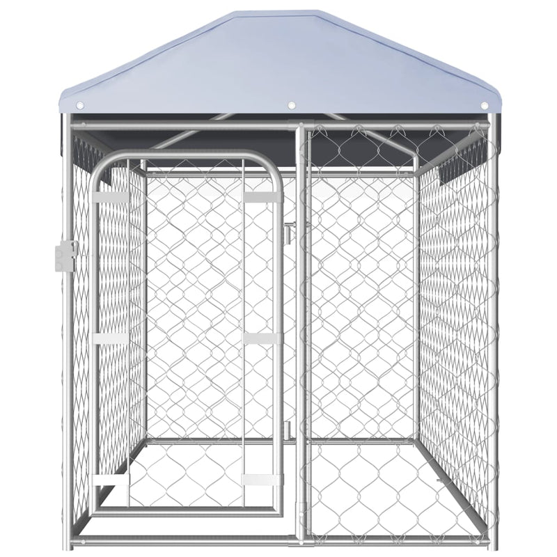 vidaXL Outdoor Dog Kennel with Roof 200x200x135 cm