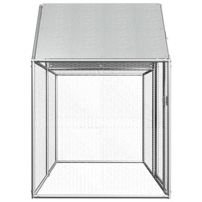 vidaXL Chicken Coop 2x1x1.5 m Galvanised Steel