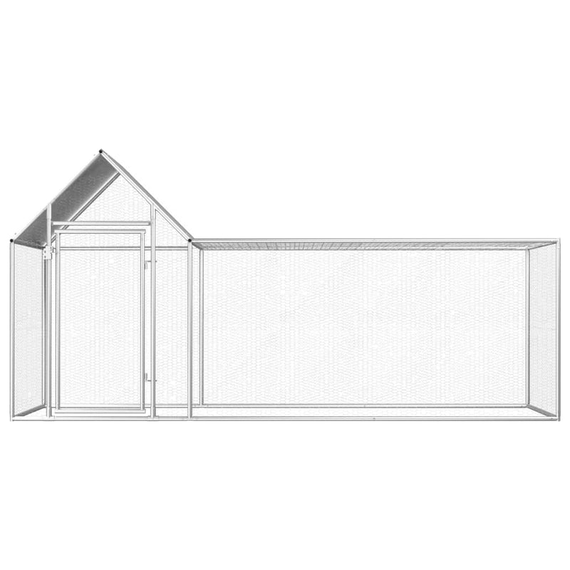 vidaXL Chicken Coop 2x1x1.5 m Galvanised Steel