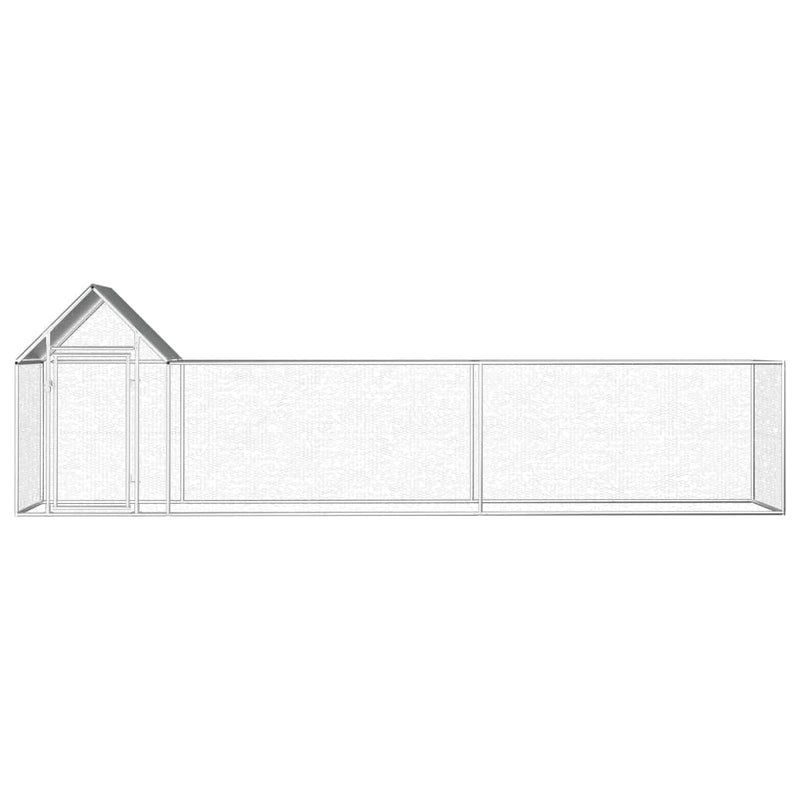 vidaXL Chicken Coop 2x1x1.5 m Galvanised Steel