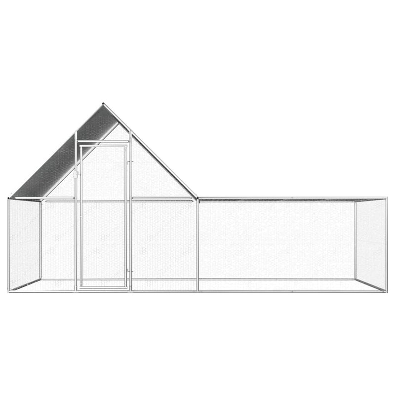vidaXL Chicken Coop 2x1x1.5 m Galvanised Steel