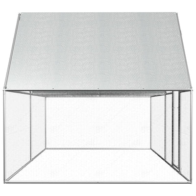 vidaXL Chicken Coop 2x1x1.5 m Galvanised Steel