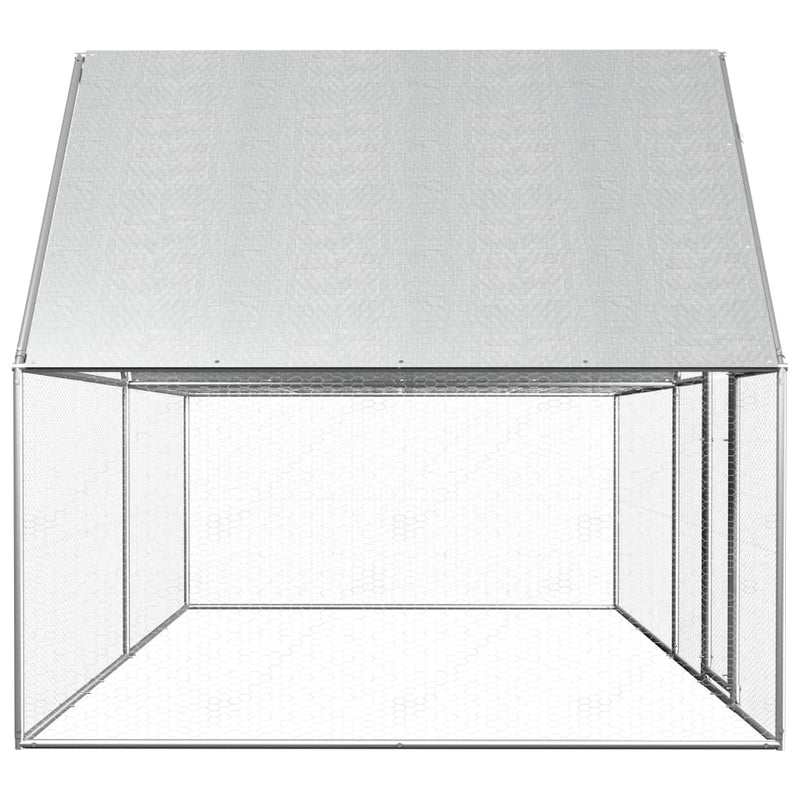 vidaXL Chicken Coop 2x1x1.5 m Galvanised Steel