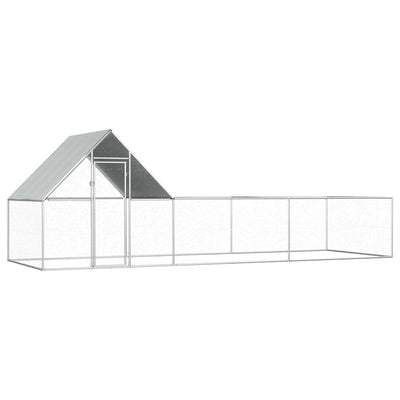 vidaXL Chicken Coop 2x1x1.5 m Galvanised Steel