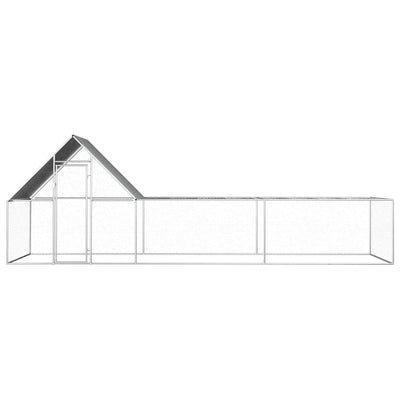 vidaXL Chicken Coop 2x1x1.5 m Galvanised Steel
