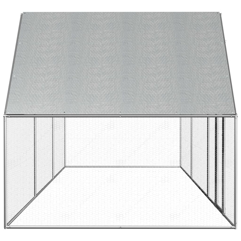 vidaXL Chicken Coop 2x1x1.5 m Galvanised Steel