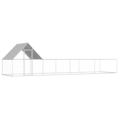 vidaXL Chicken Coop 2x1x1.5 m Galvanised Steel