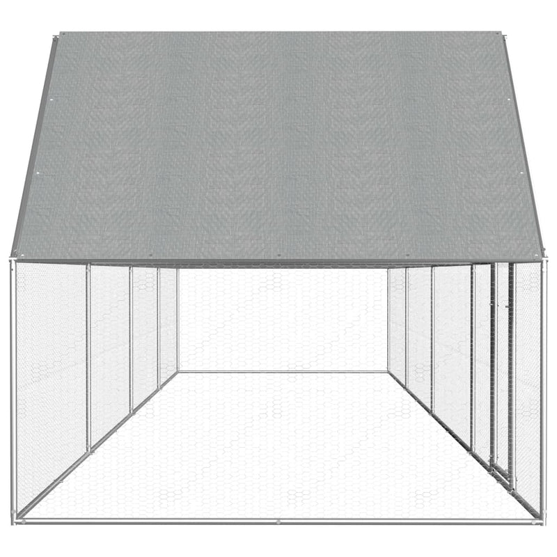 vidaXL Chicken Coop 2x1x1.5 m Galvanised Steel