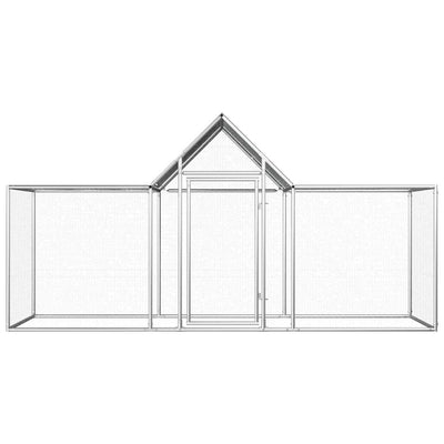 vidaXL Chicken Coop 2x1x1.5 m Galvanised Steel
