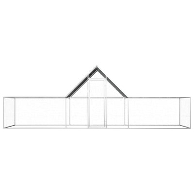 vidaXL Chicken Coop 2x1x1.5 m Galvanised Steel