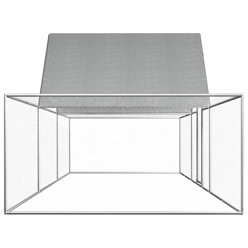 vidaXL Chicken Coop 2x1x1.5 m Galvanised Steel