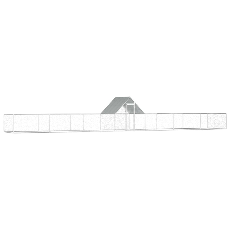 vidaXL Chicken Coop 2x1x1.5 m Galvanised Steel