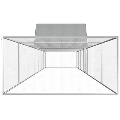 vidaXL Chicken Coop 2x1x1.5 m Galvanised Steel